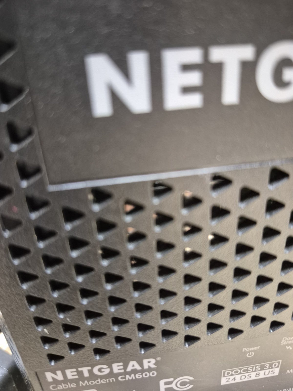 Netgear CM600 DOCSIS 3.0 Cable Modem 24×8 High-Speed Internet w/ Power Adapter