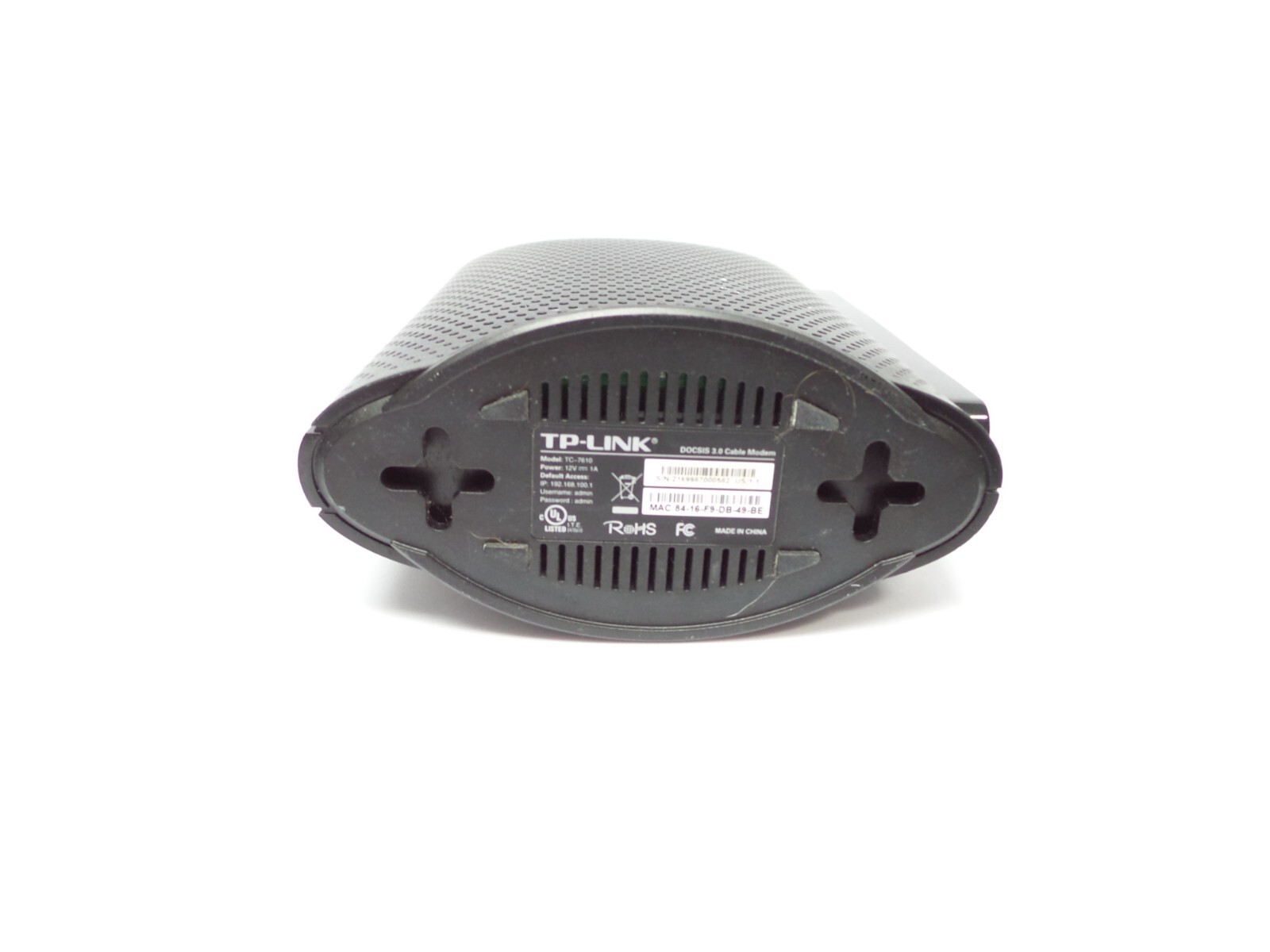 NO CORD – TP-LINK TC-7610 High Speed Cable Modem DOCSIS 3.0