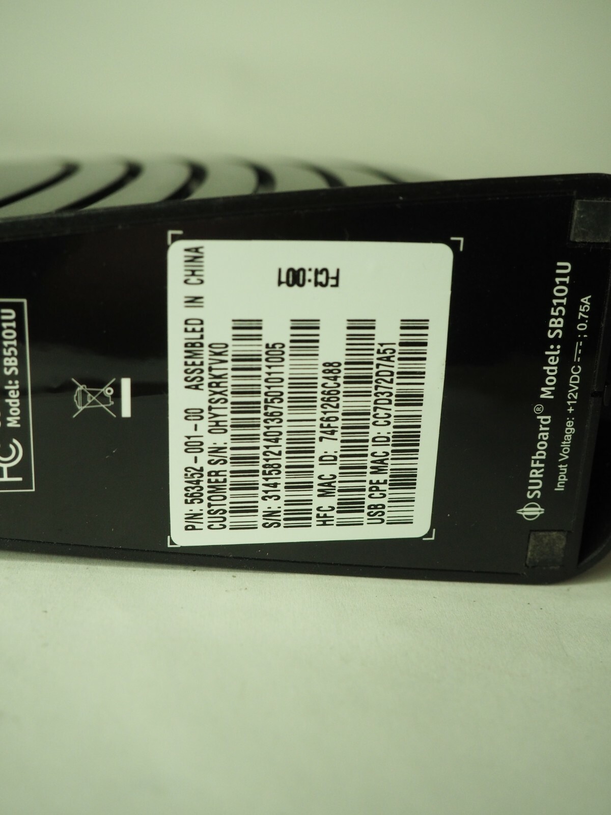 Motorola SURFboard SB5101U 38 Mbps
