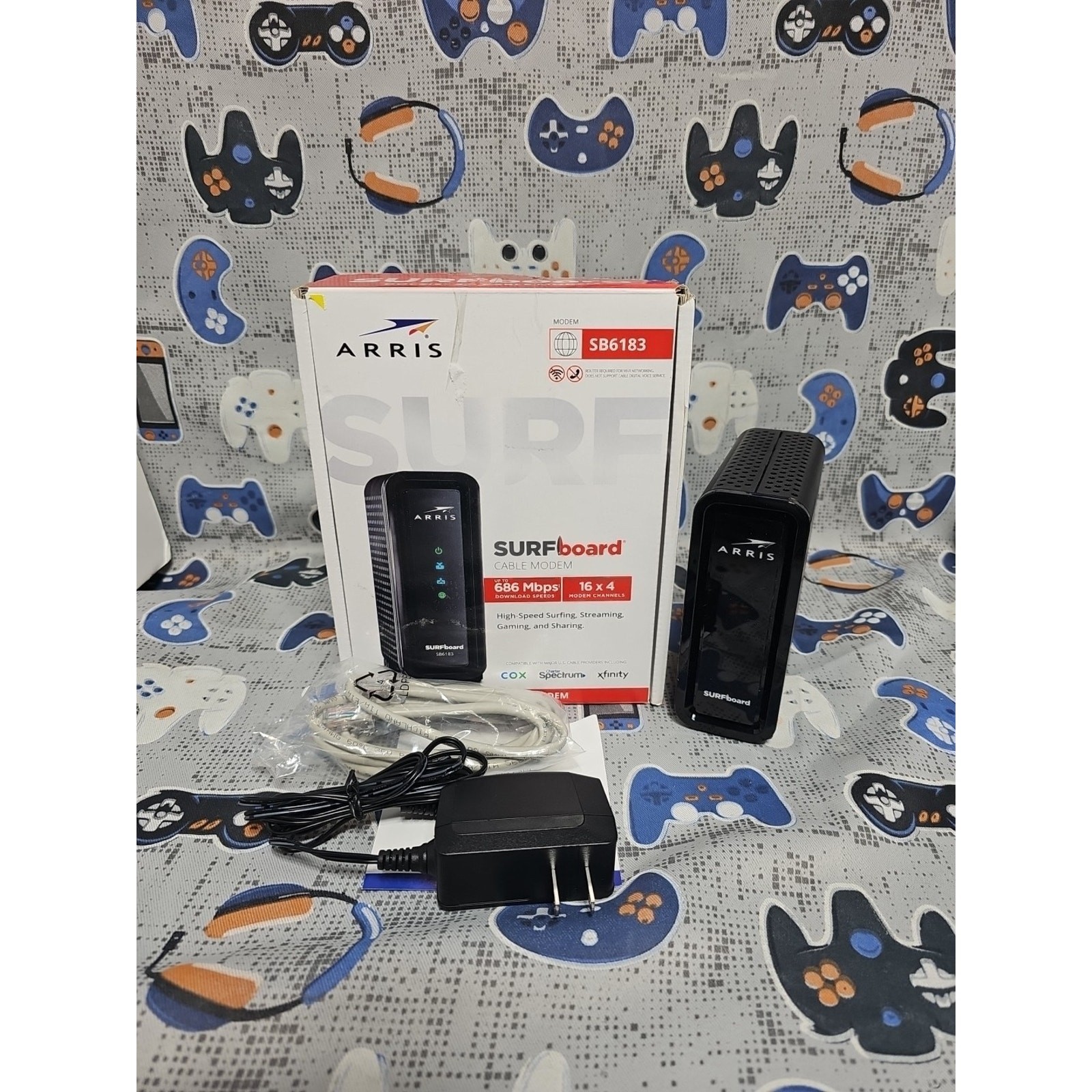 ARRIS SURFboard SB6183 DOCSIS 3.0 Cable Modem for Spectrum, COX, Xfinity TESTED