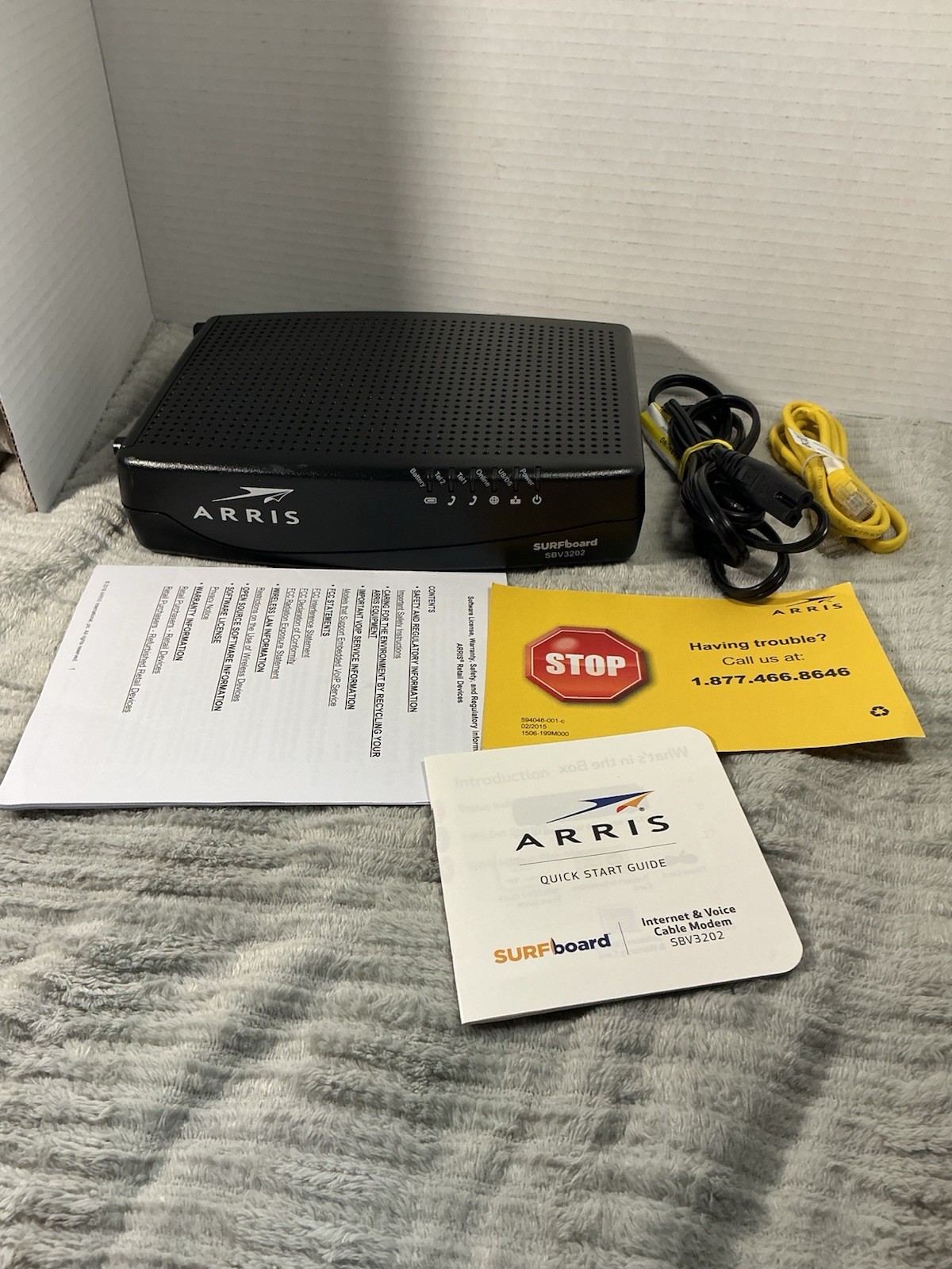 ARRIS SURFboard SBV3202 DOCSIS 3.0 Cable Modem Xfinity Voice Tested Works
