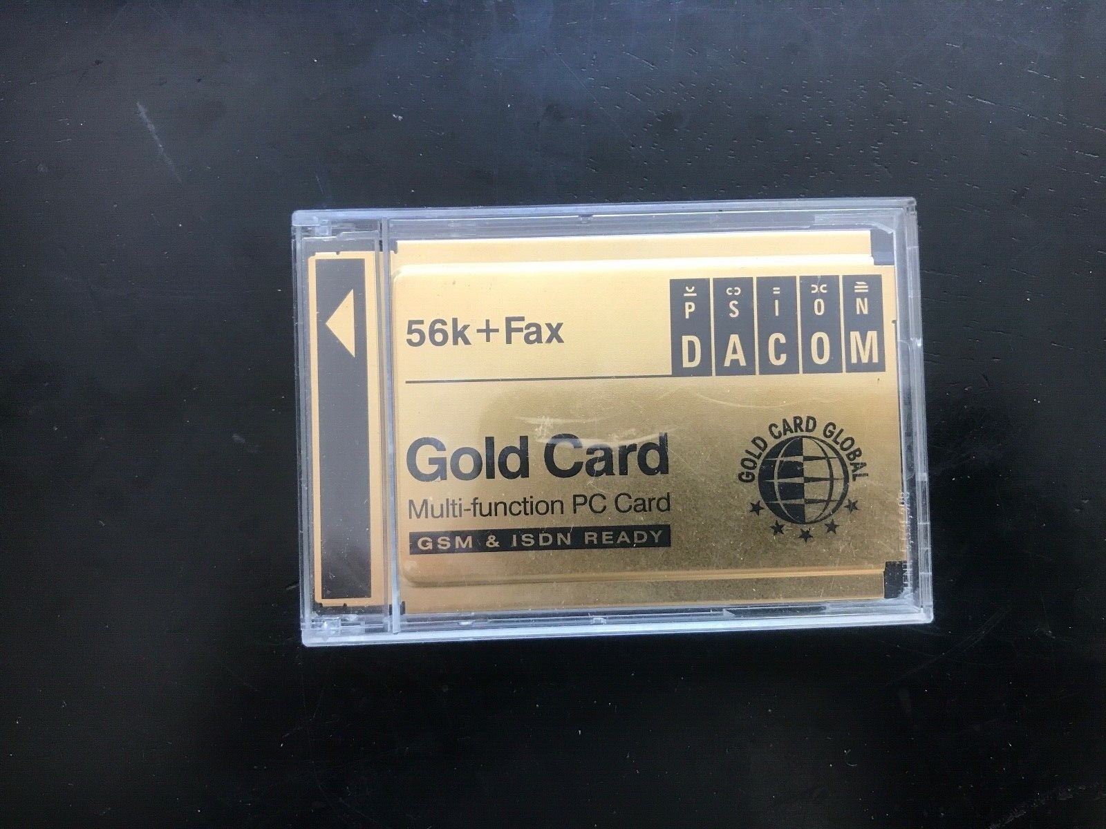 Psion DACOM Global Gold Laptop PC Card 56k Fax & Modem in original case