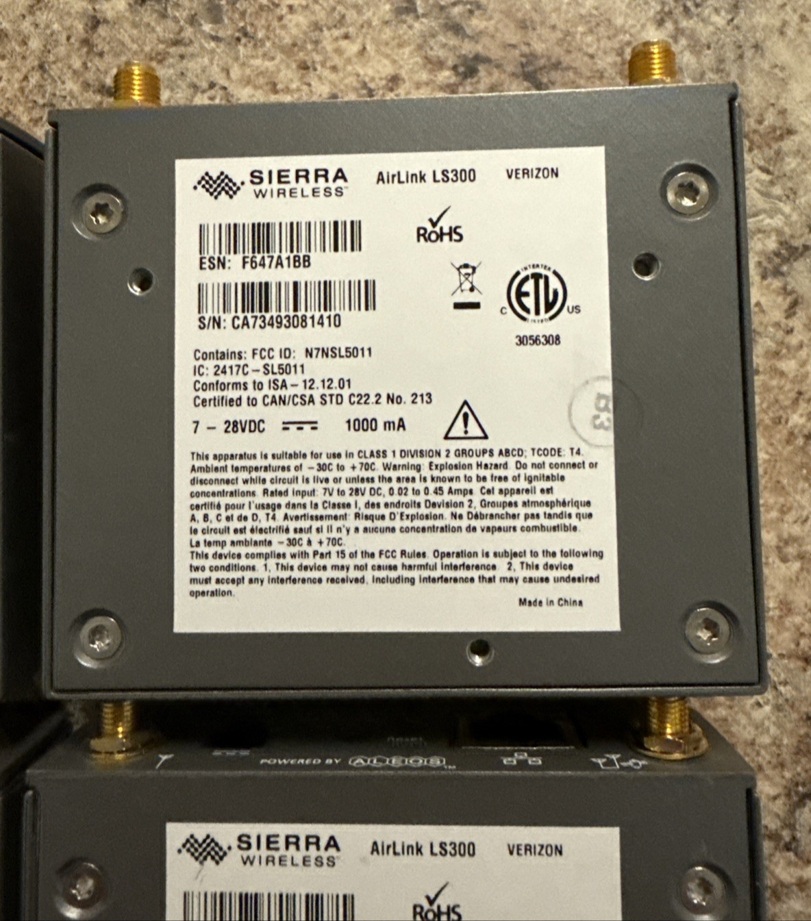 Lot of 4 Sierra Wireless Airlink LS300 Industrial Router