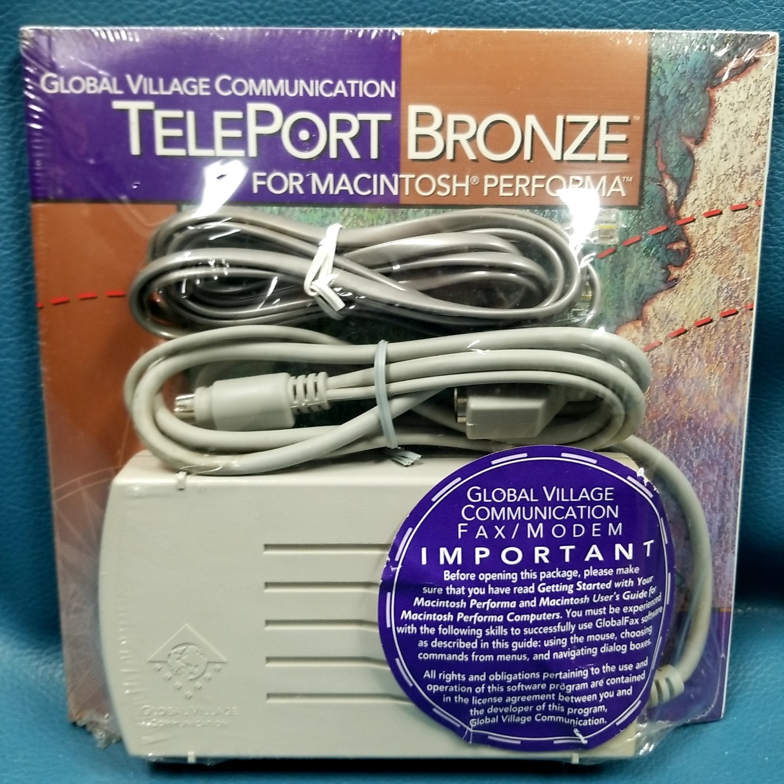 Global Village Communication TelePort Bronze for Macintosh Performa New Sealed