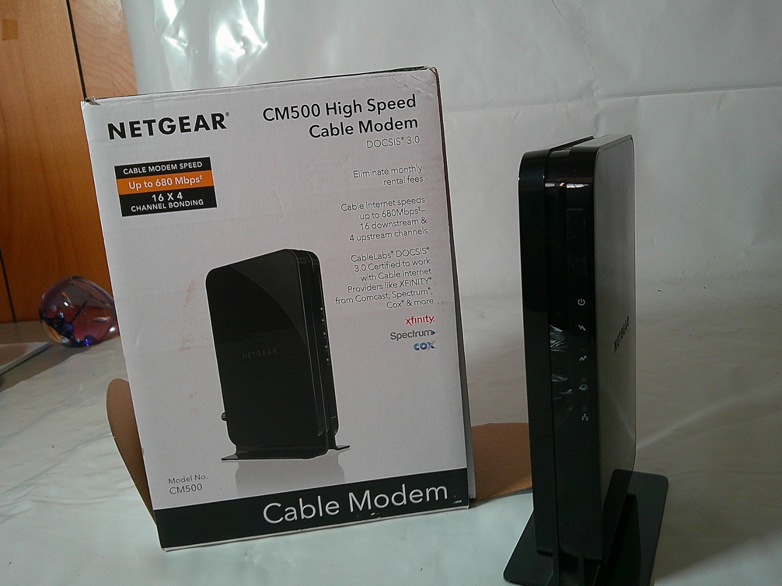 Netgear – Cable Modem – High Speed – CM500 – (CM500100NAS) 680 Mbps – Black