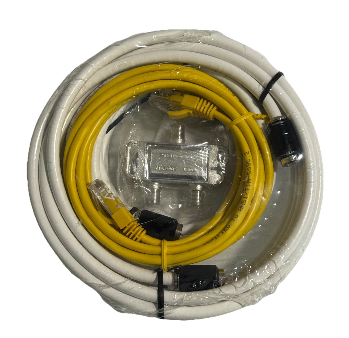Spectrum HSD Kit By PPC 12′ & 6′ Coax Jumpers, 7′ Cat 5e, 2-Way Splitter