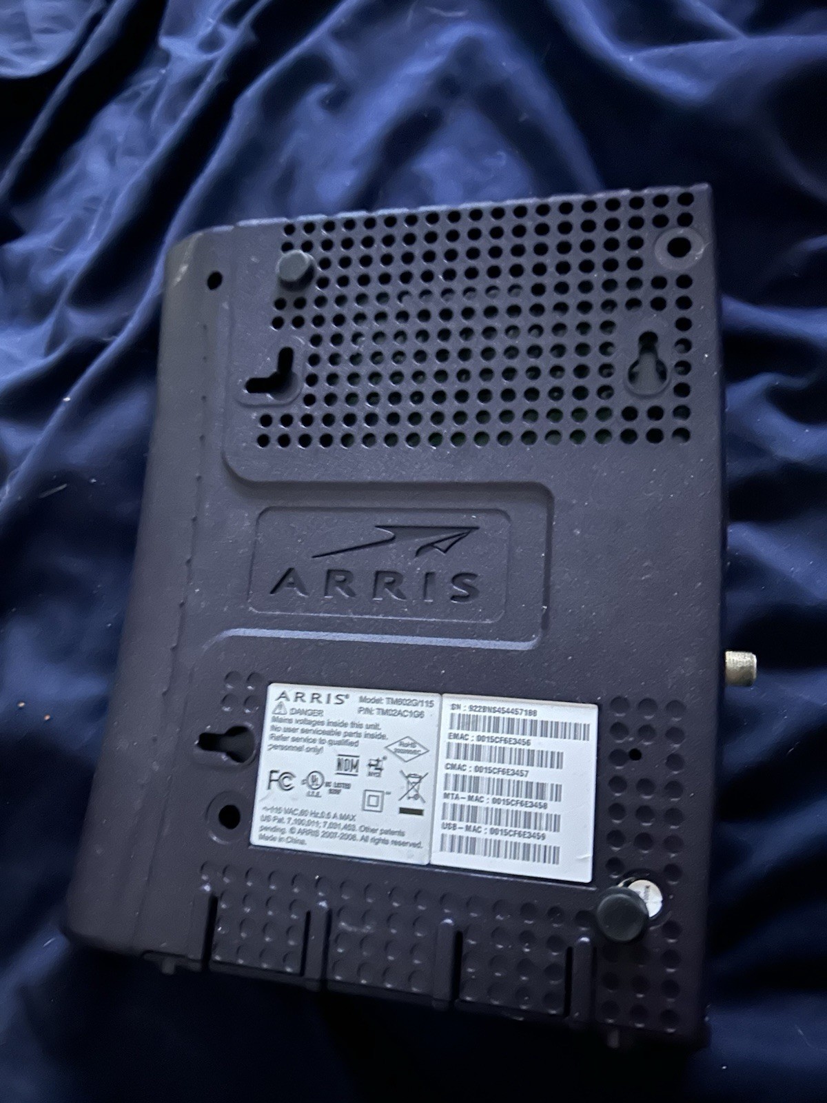 ARRIS TG1672G DOCSIS 3.0 Cable Modem Router Wi-Fi 1Gbps 4-Port Comcast Black