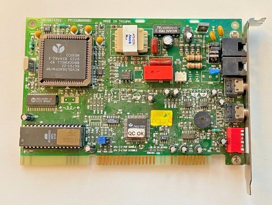 WISECOM WS-5614JS3 ISA 16bit Dial Up Fax/Voice/Modem and Sound card combo