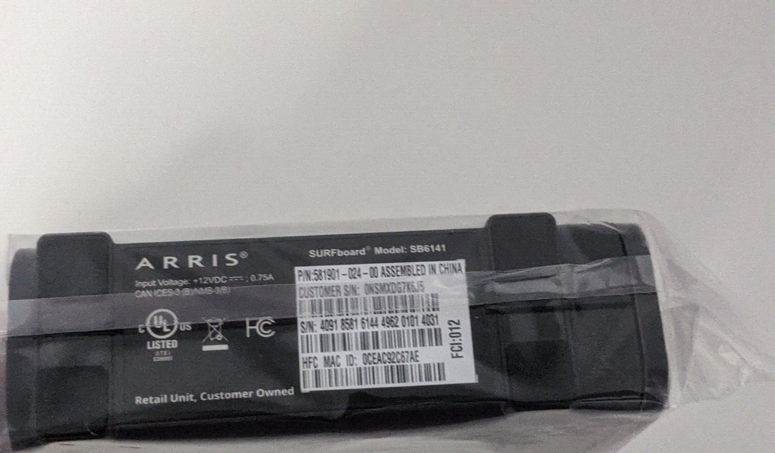 ARRIS SURFBOARD CABLE MODEM SB6141