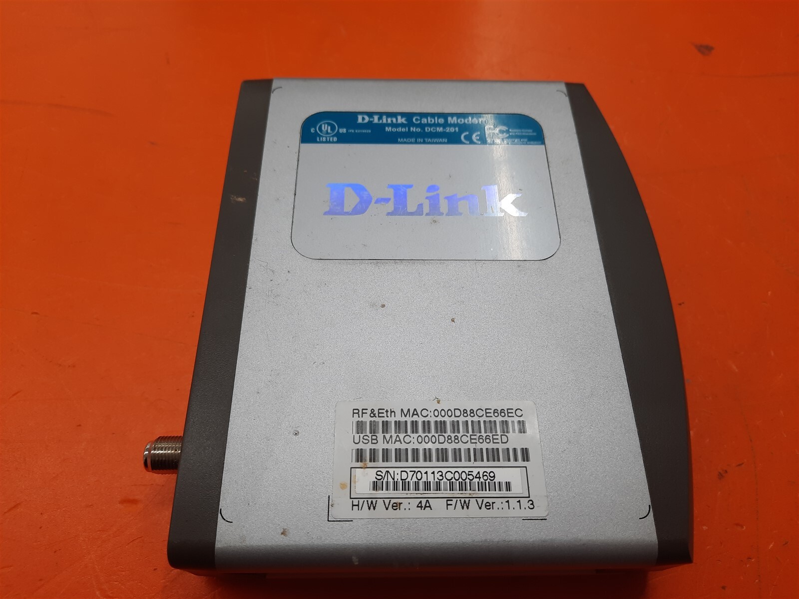⭐️⭐️⭐️⭐️⭐️ D-Link DCM-201 Cable Modem