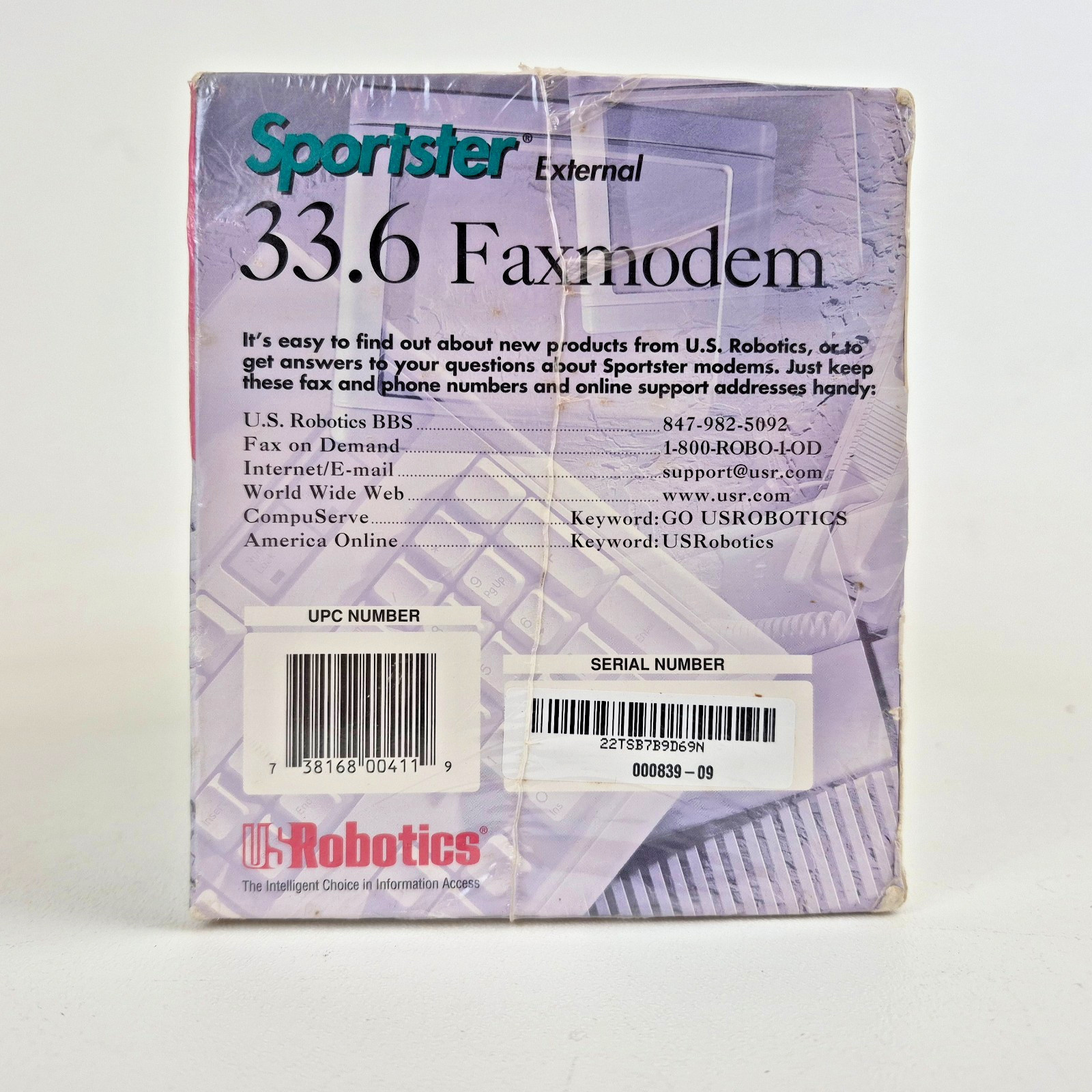 US Robotics Sportster 33.6 External Fax Modem – Factory Sealed