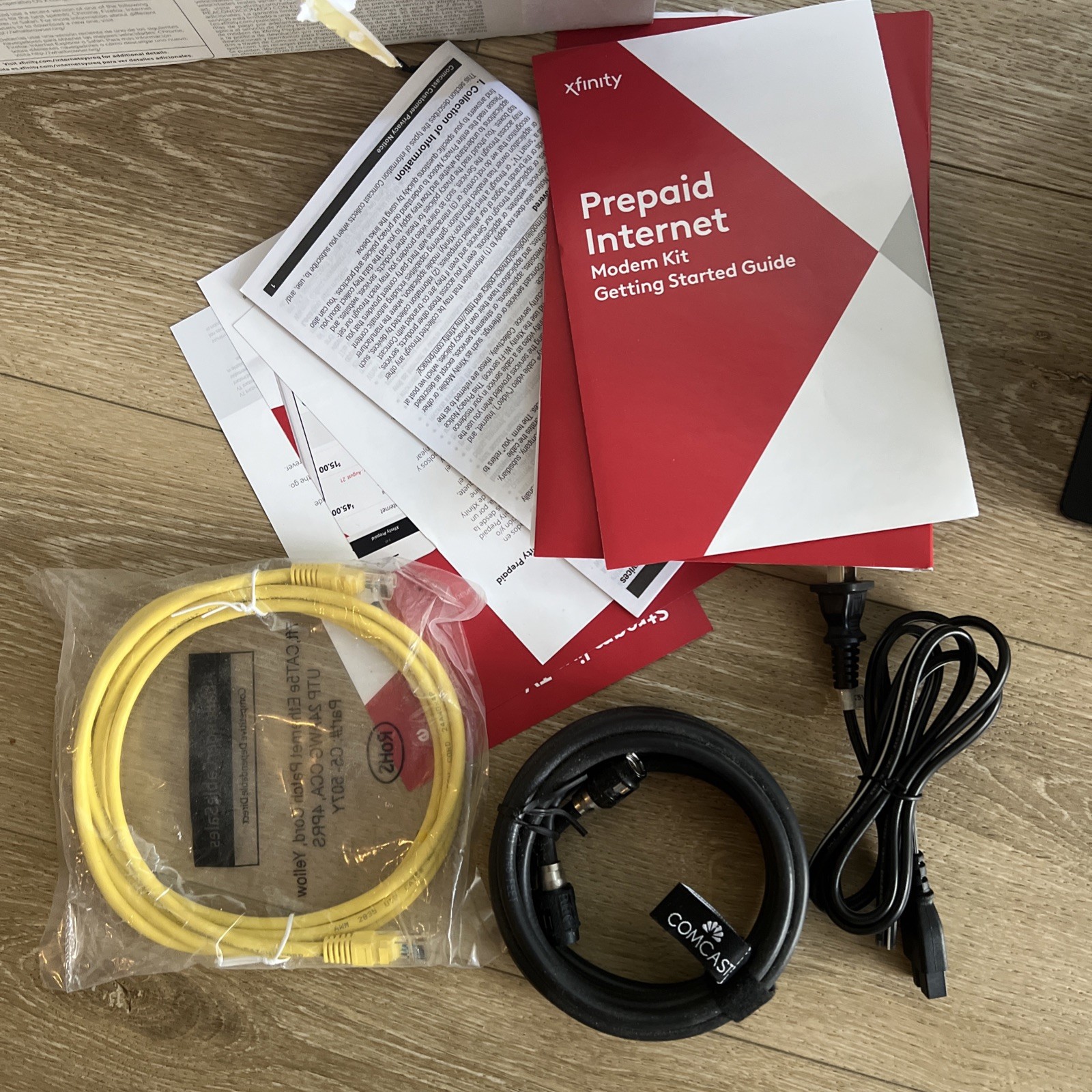 XFINITY Internet Prepaid Starter Kit Arris TG862G router