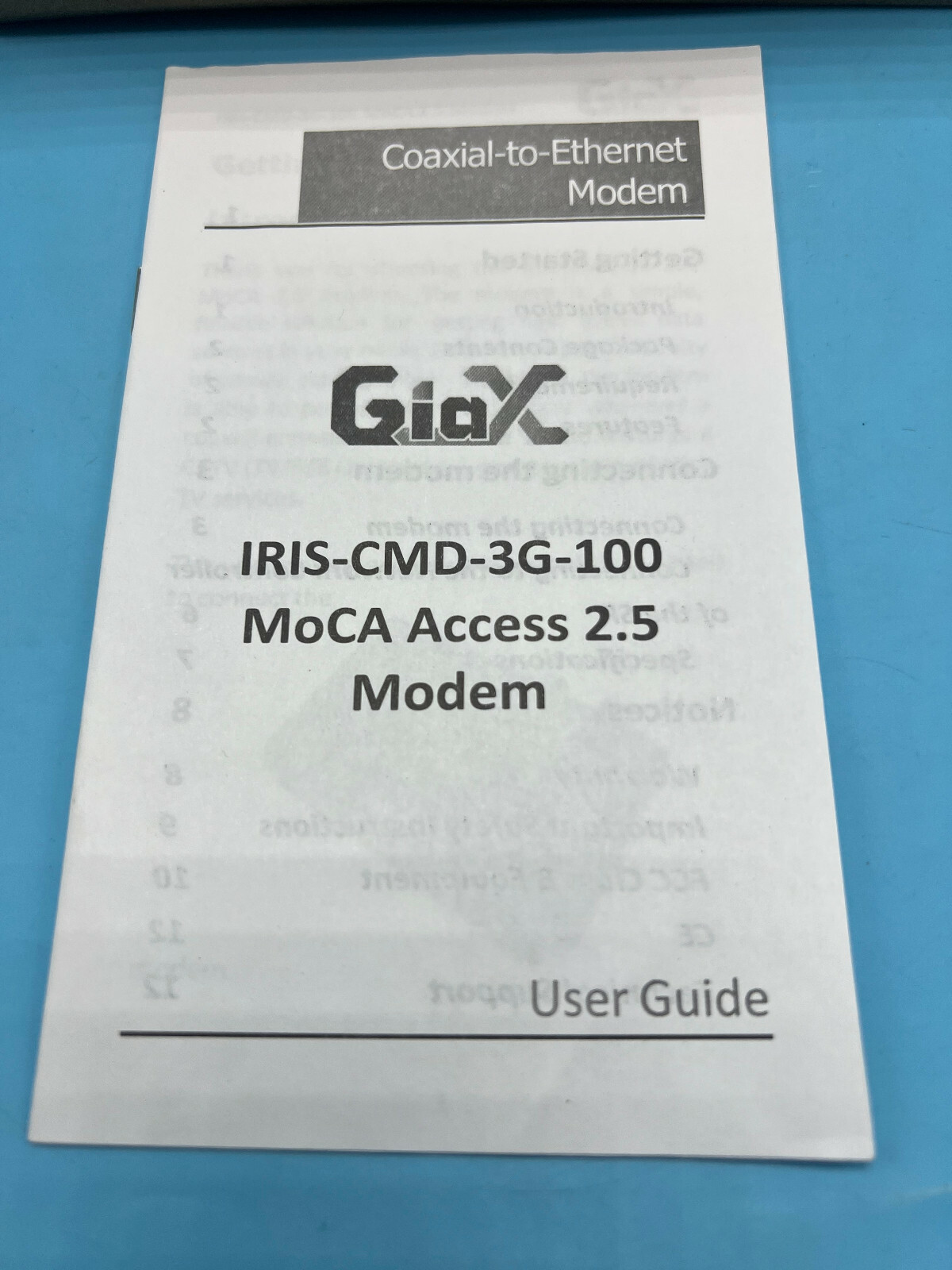 GIAX IRIS-CMD-3G-100 Coaxial-to-Ethernet Modem