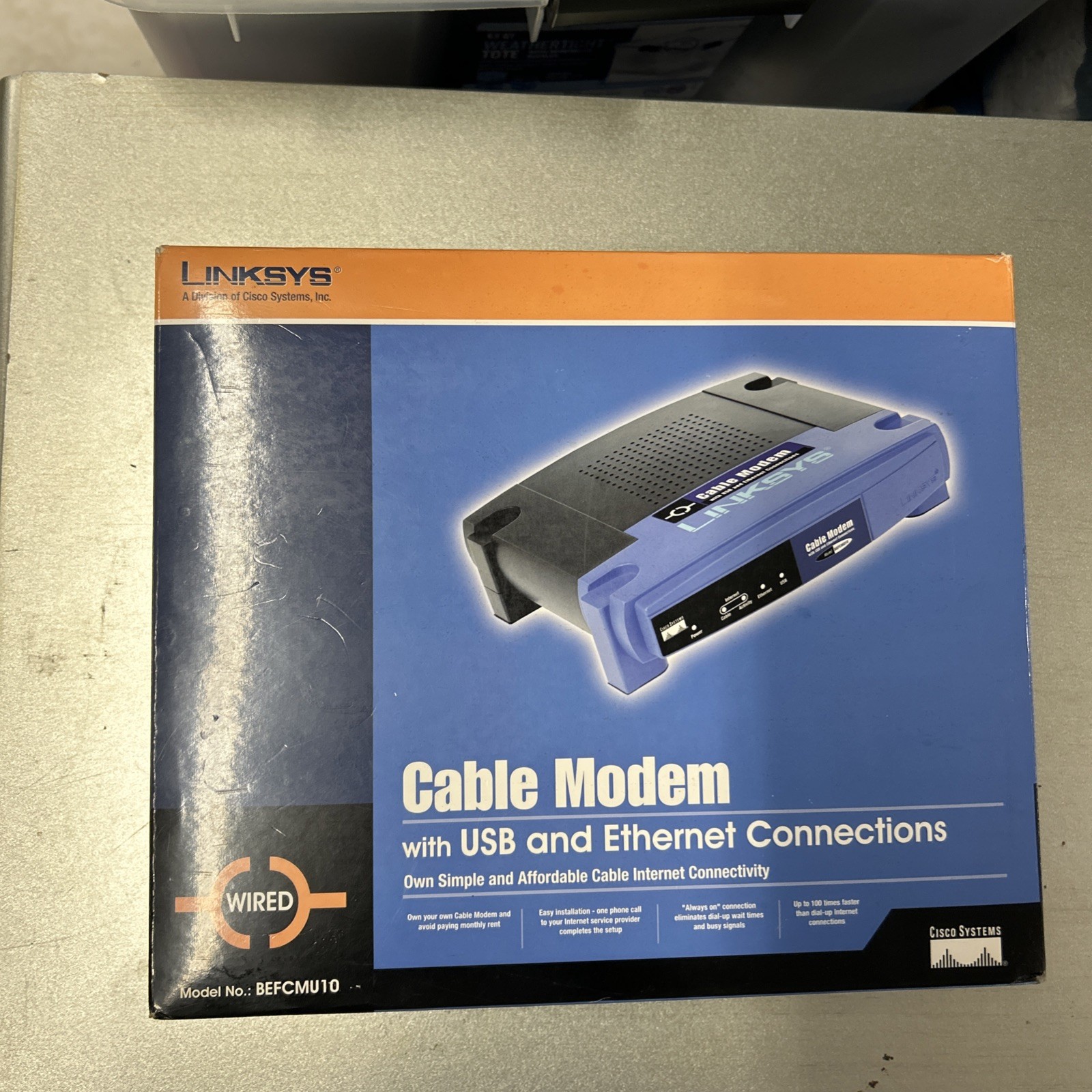 Linksys BEFCMU10 42.88 Mbps Cable Modem w/usb VER.3