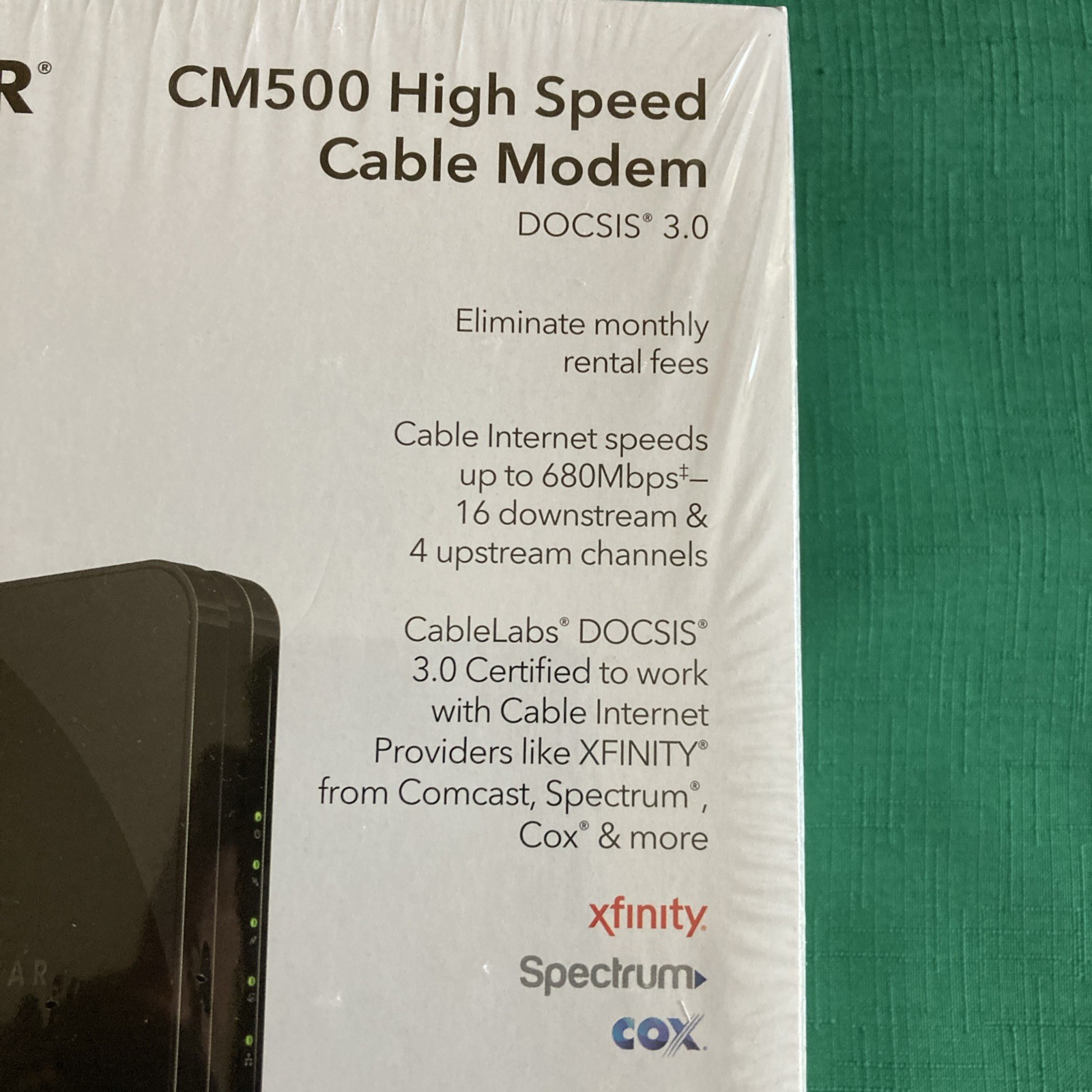 New NETGEAR CM500 16×4 DOCSIS 3.0 Cable Modem 680mbps Xfinity Spectrum Cox