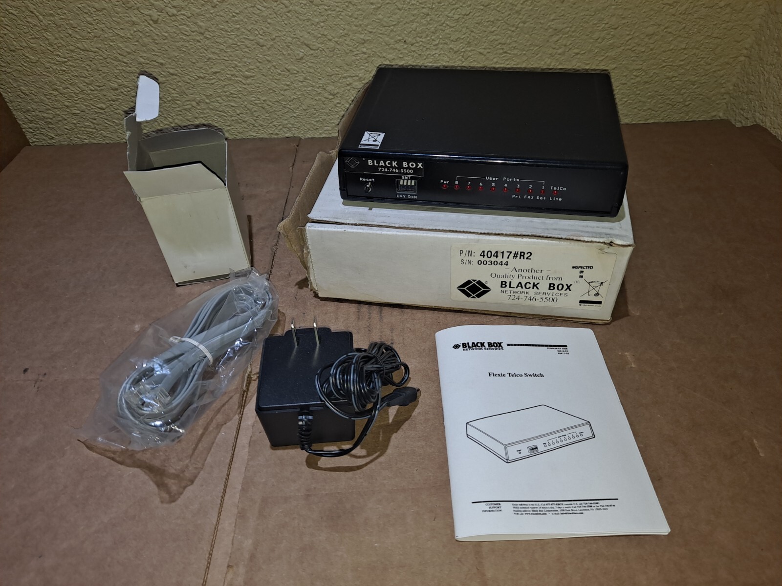 NEW BLACK BOX 40417#R2 Flexie Telco Switch 8 PORT Fast Shipping