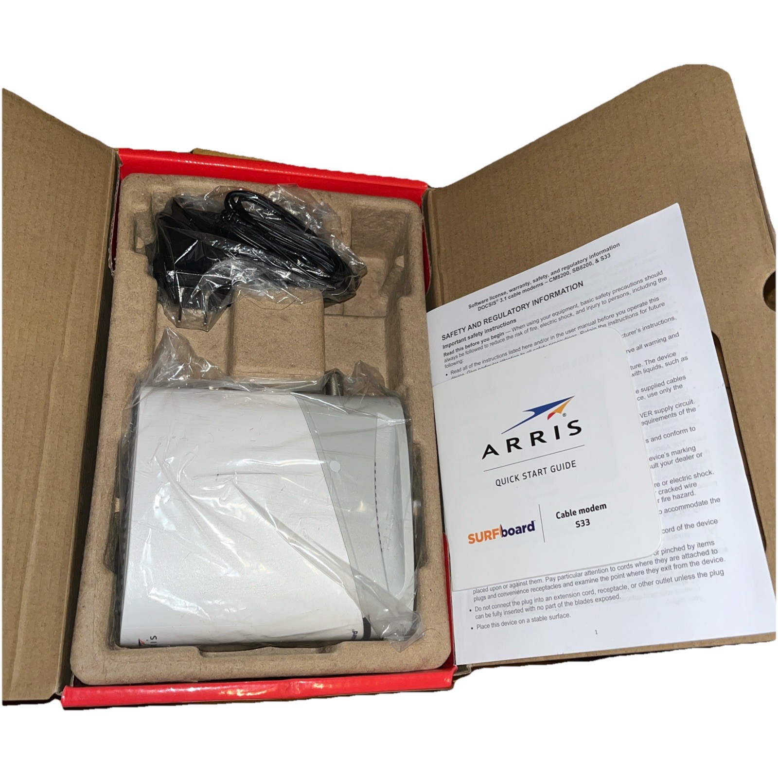 Arris S33 Surfboard DOCSIS 3.1 3.5 Gbps Cable Modem
