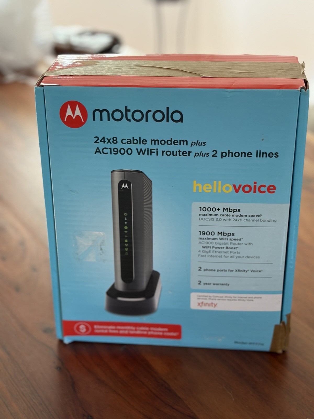 Motorola MT7711 24X8 Cable Modem and AC1900 Dual Band Wi-Fi Gigabit Router