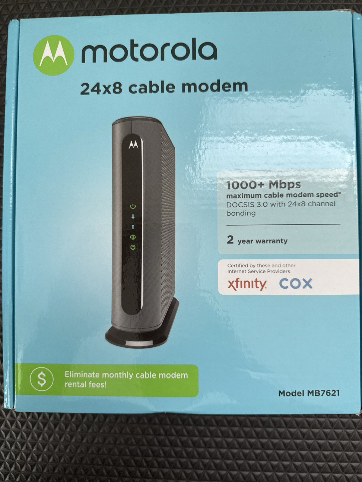 Motorola MB7621 Cable Modem | Approved by Comcast Xfinity, Cox, and Spectrum