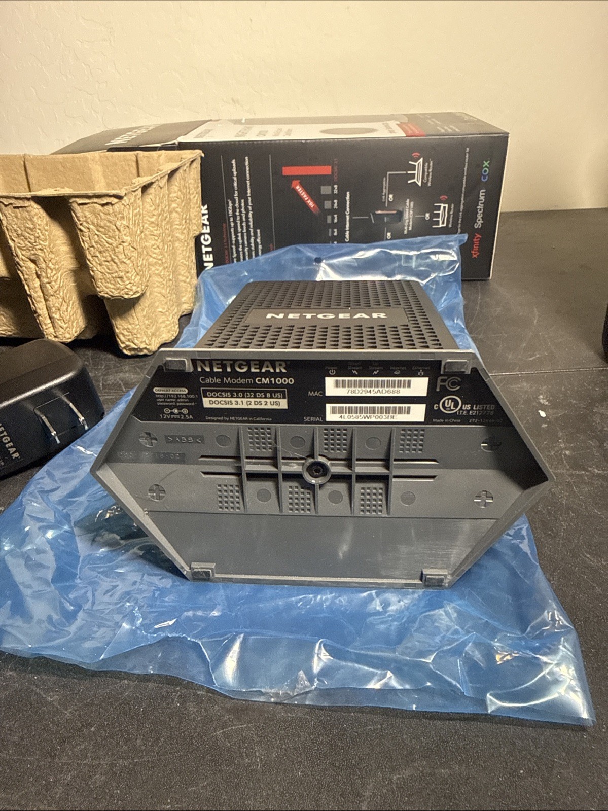 NETGEAR NIGHTHAWK CM1100 Cable Modem DOCSIS 3.1 Multi-Gig SpeedModem