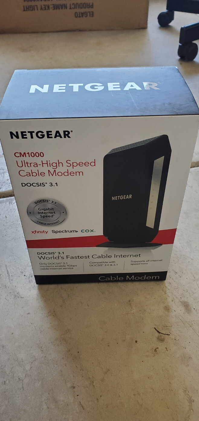 NETGEAR CM1000V2 Cable Modem DOCSIS 3.1 – CM1000100NAS (Black)