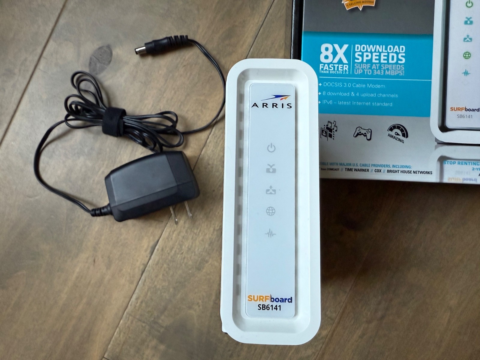 ARRIS SURFboard SB6141 DOCSIS 3.0 IPv6 Cable Modem, White, free shipping