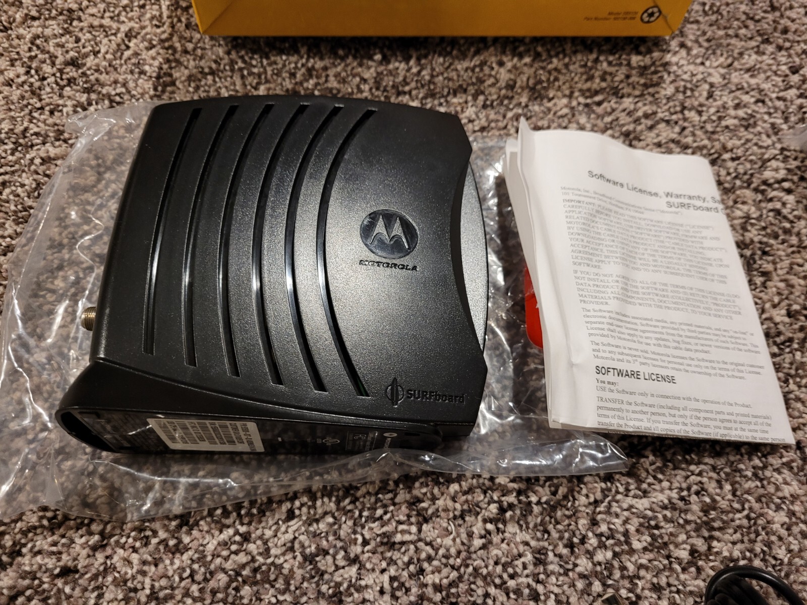 Black Motorola SB5120 SurfBoard Cable Modem