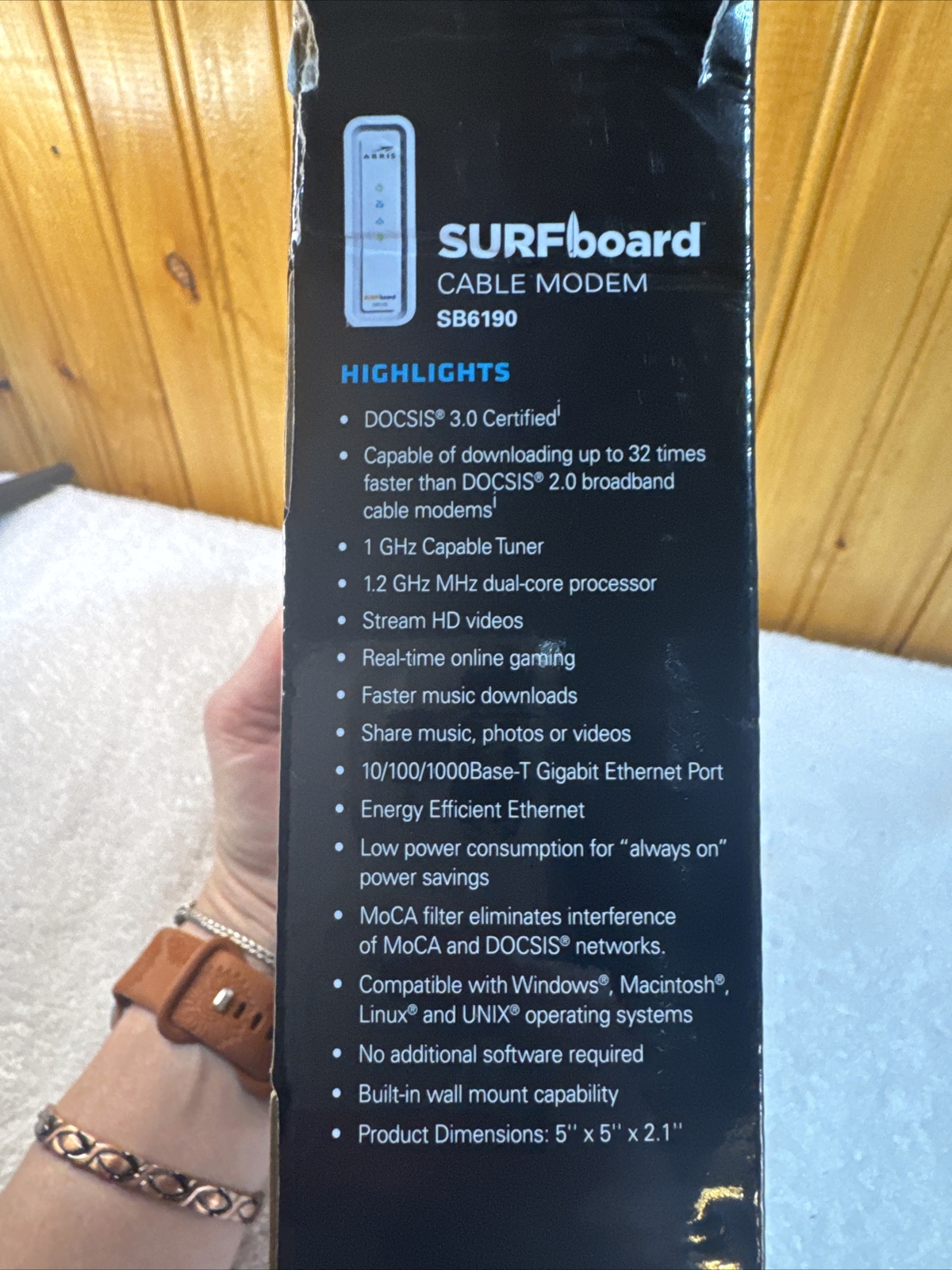 ARRIS SURFboard DOCSIS 3.0 Cable Modem – SB6190 32 Download & 8 Upload Channels