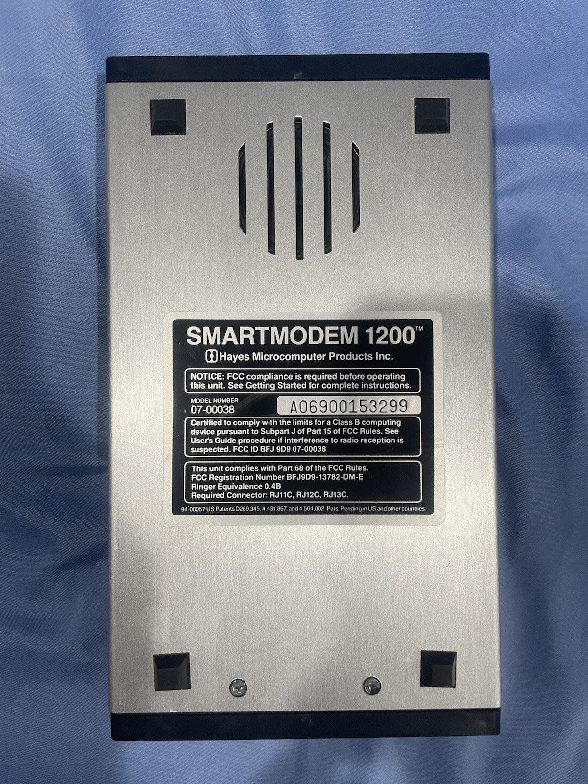 Hayes SmartModem 1200 External Modem Vintage