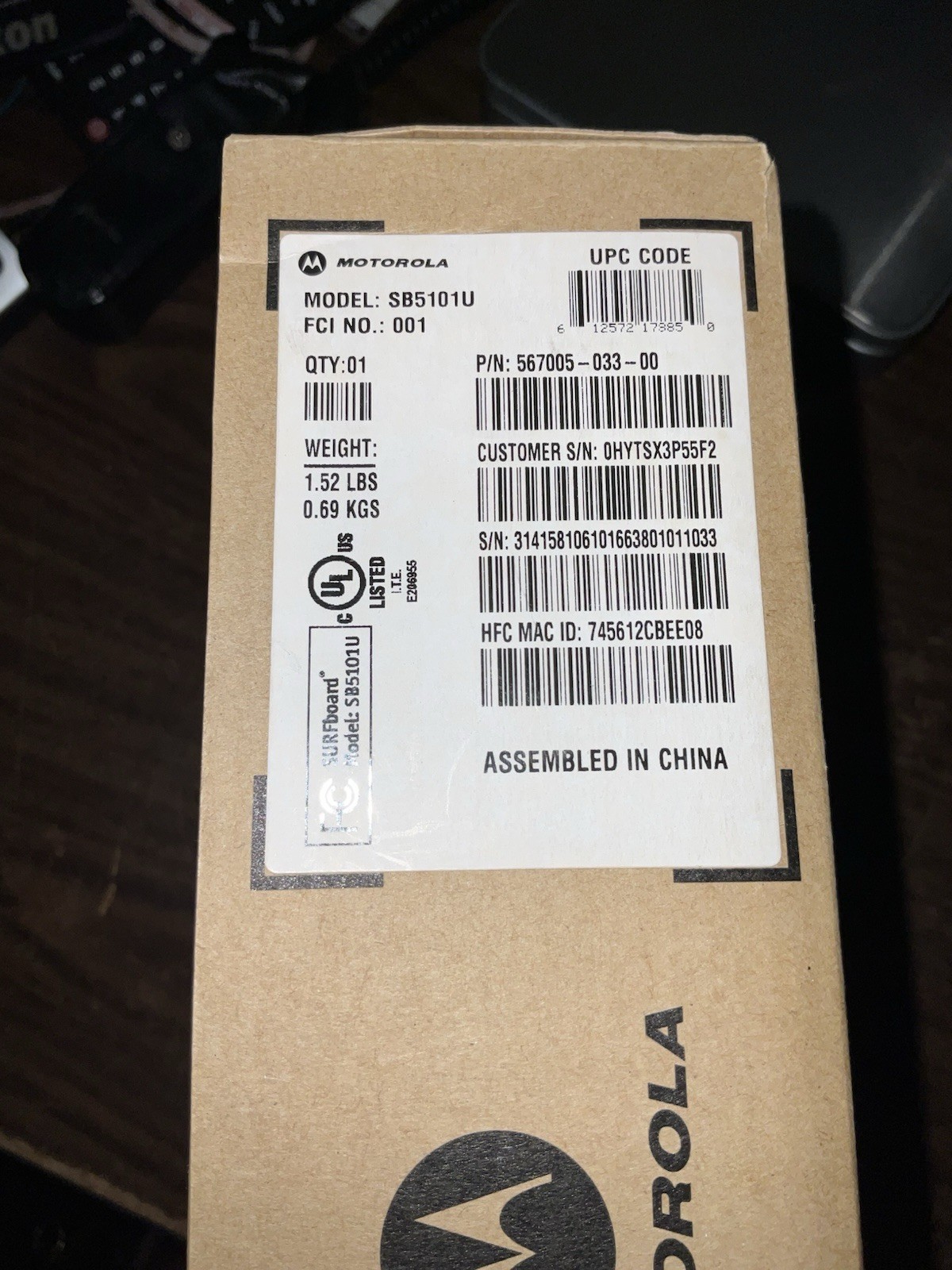 New Motorola SURFboard SB5101U Cable Modem High Speed Internet ~ 38.91 Mbps