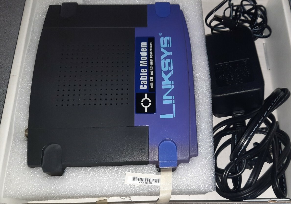 Wired Linksys Cable Modem with USB and Ethernet Connections Model: BEFCMU10