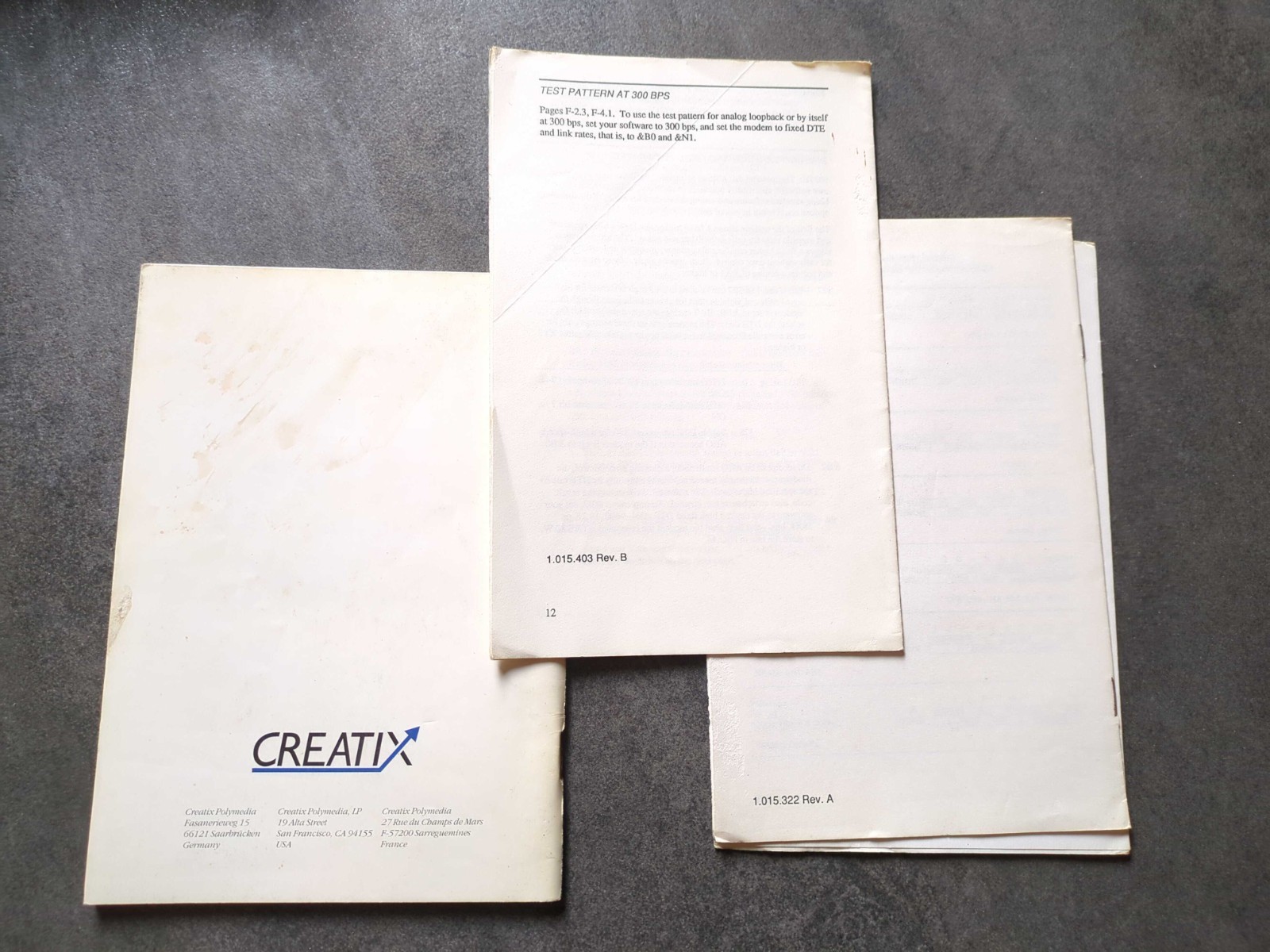 Creatix LC 288 FC * U.S. Robotics Courier * Modem Manuals/Guide