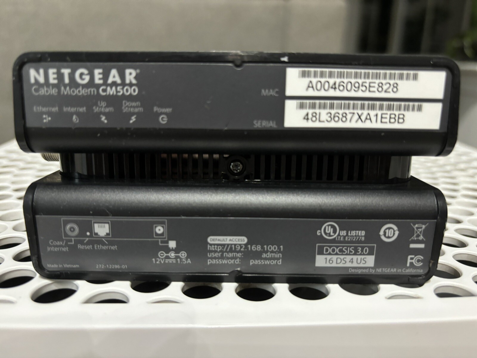 NETGEAR CM500 High Speed Cable Modem (used)