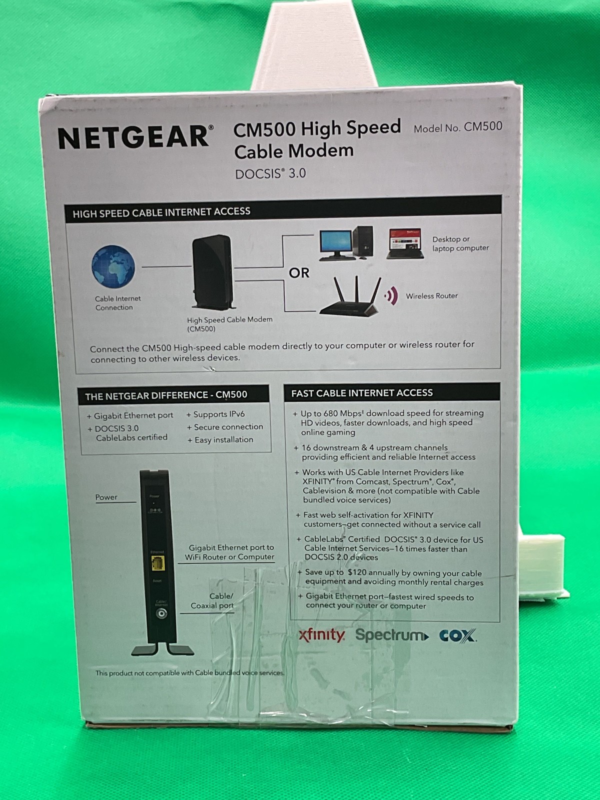 Netgear CM500 High Speed Cable Modem DOCSIS 3.0 New