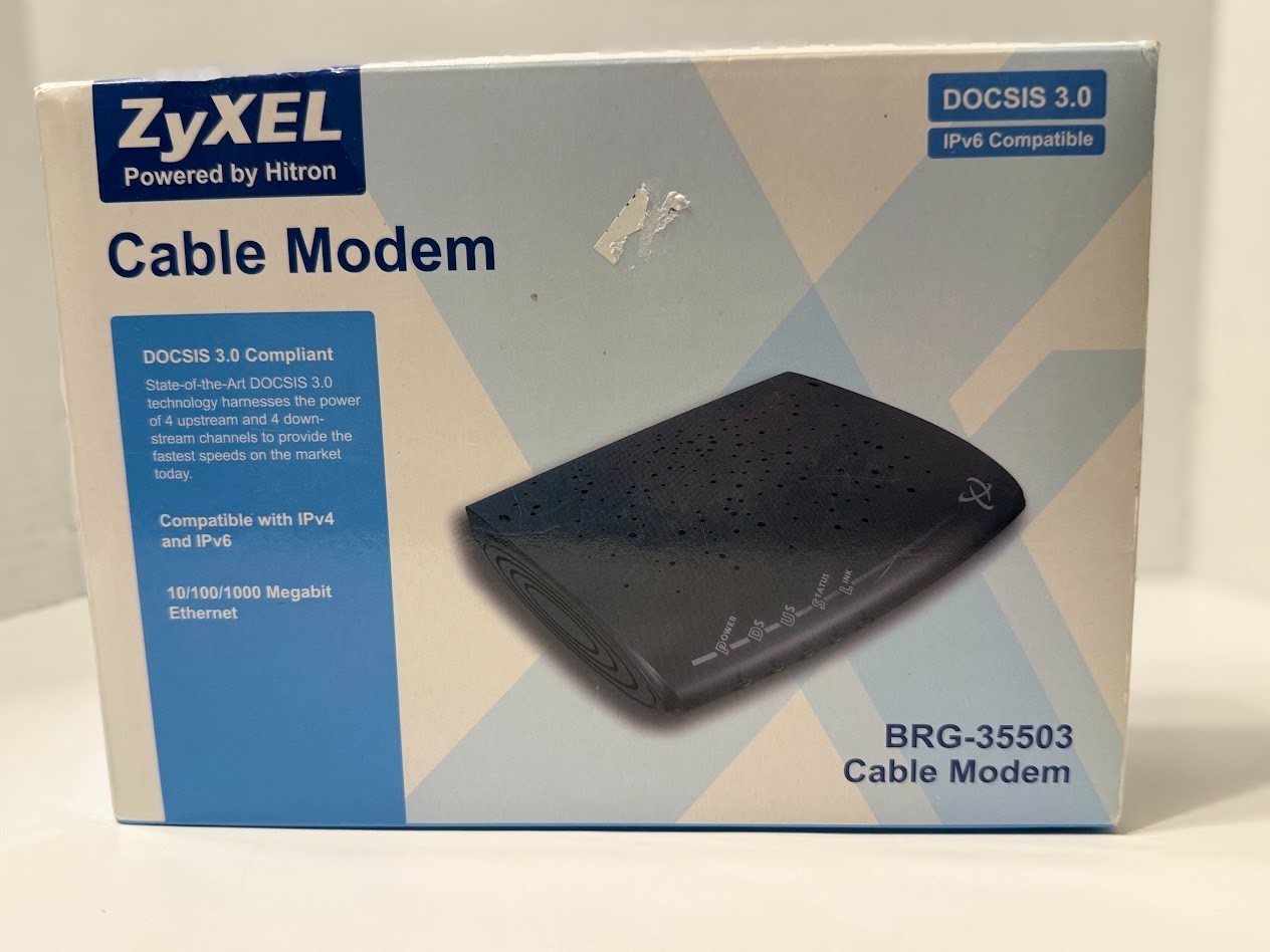 ZyXEL Cable Modem BRG-35503 Wired DOCSIS 3.0 IPv4 & IPv6 For Comcast