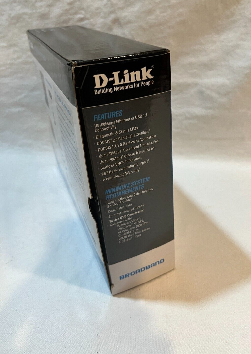 D-Link DCM-202 DOCSIS 2.0 Cable Modem Broadband Internet Access