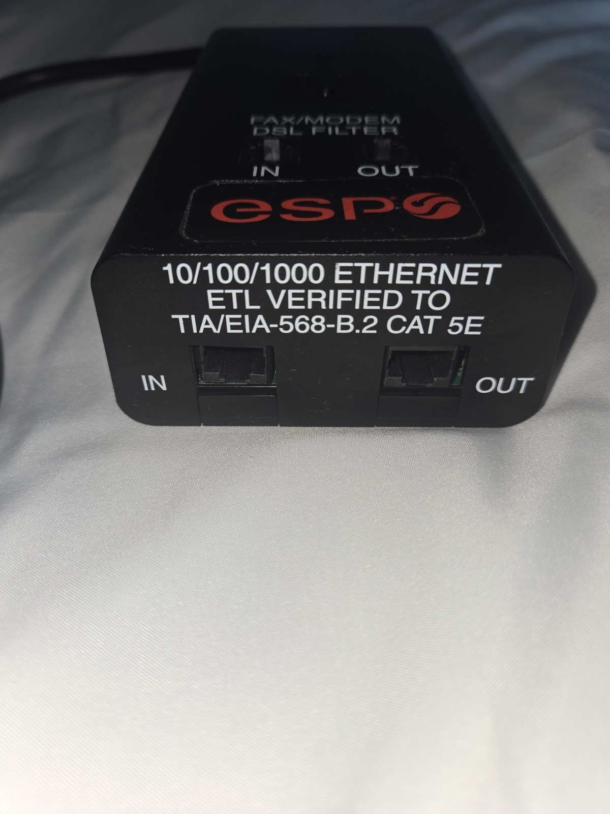 ESP MFP-1 DSL Filter for Fax/Modem, 10/100/1000 Ethernet, 2 RJ-45 Ports