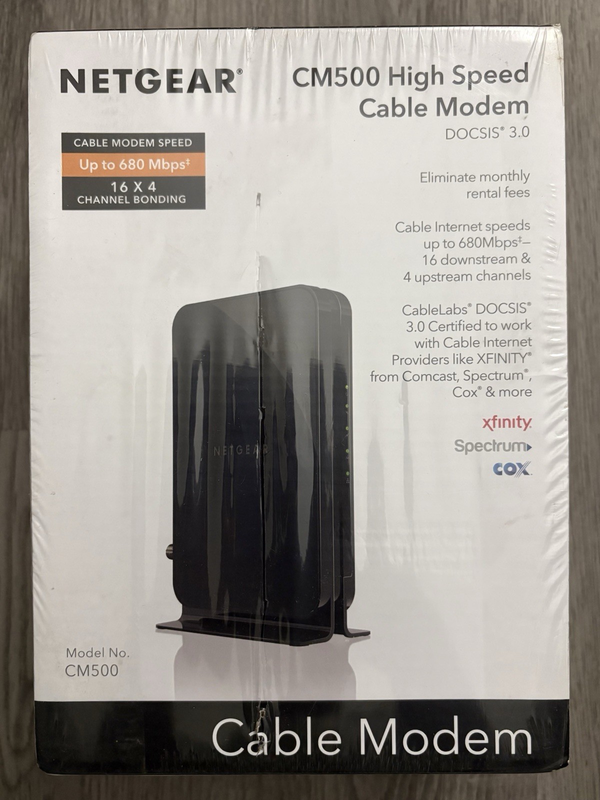 Netgear CM500 DOCSIS 3.0 Cable Modem 680Mbps Xfinity Spectrum Cox NEW