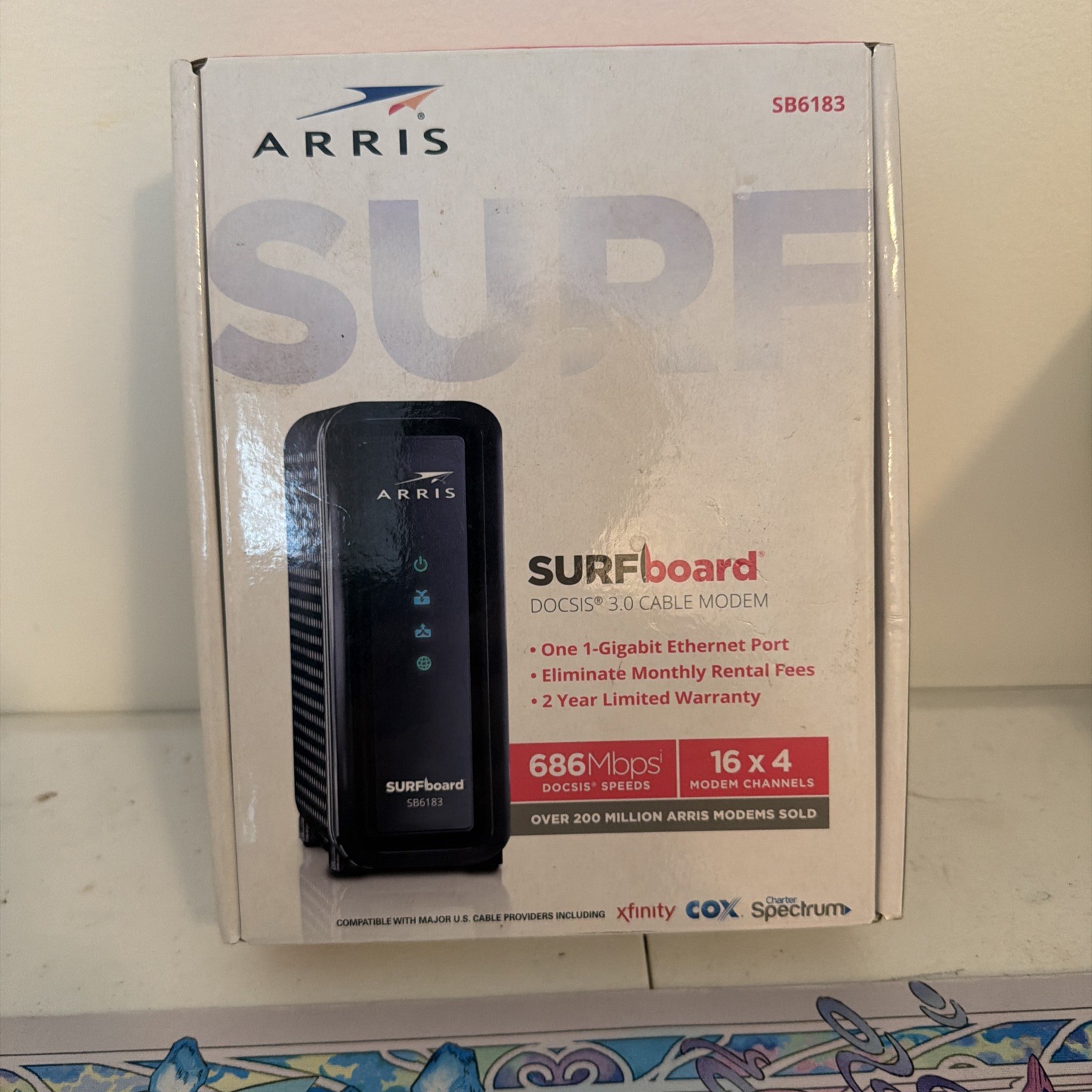 ARRIS SURFboard SB6183 DOCSIS 3.0 Cable Modem BLACK