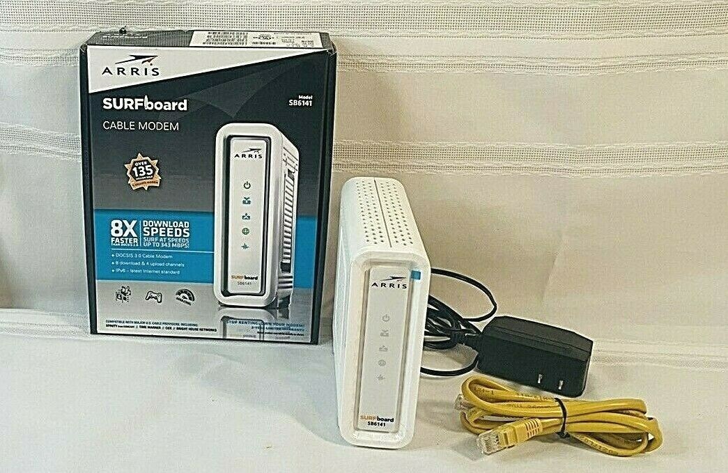 Motorola Arris SB6141 SURFboard 400 Series DOCSIS 3.0 Cable Modem 343 Mbps 1229A