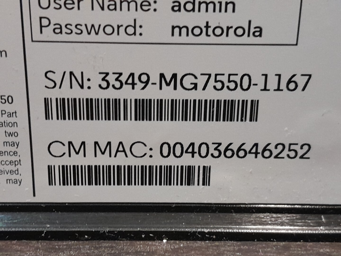 Motorola 16×4 DOCSIS 3.0 Cable Modem plus AC1900 Router Model MG7550 TESTED