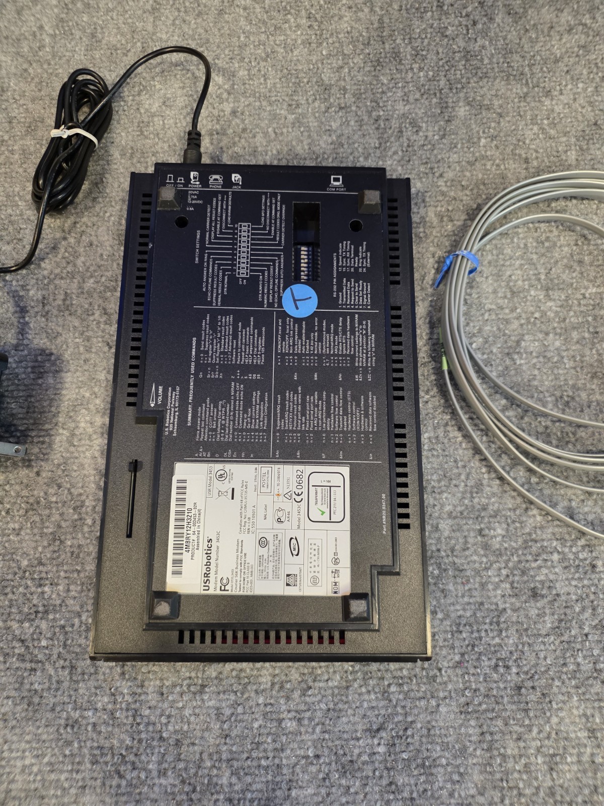 USRobotics Courier 56K V.Everything Business Modem USR3453C W/ Power Adapter EUC