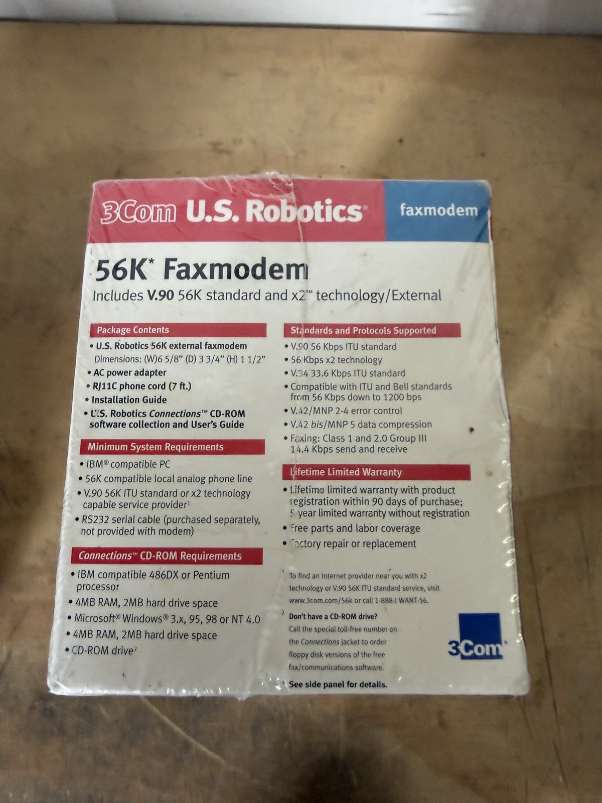 NEW Sealed 3Com U.S. Robotics 56K External Faxmodem Model 5686