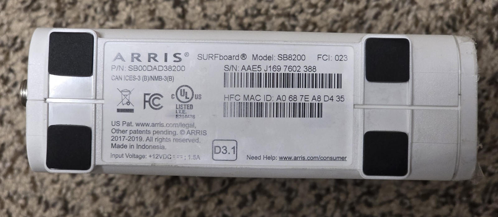 ARRIS SB8200 10 Gbps 2 Port Cable Modem