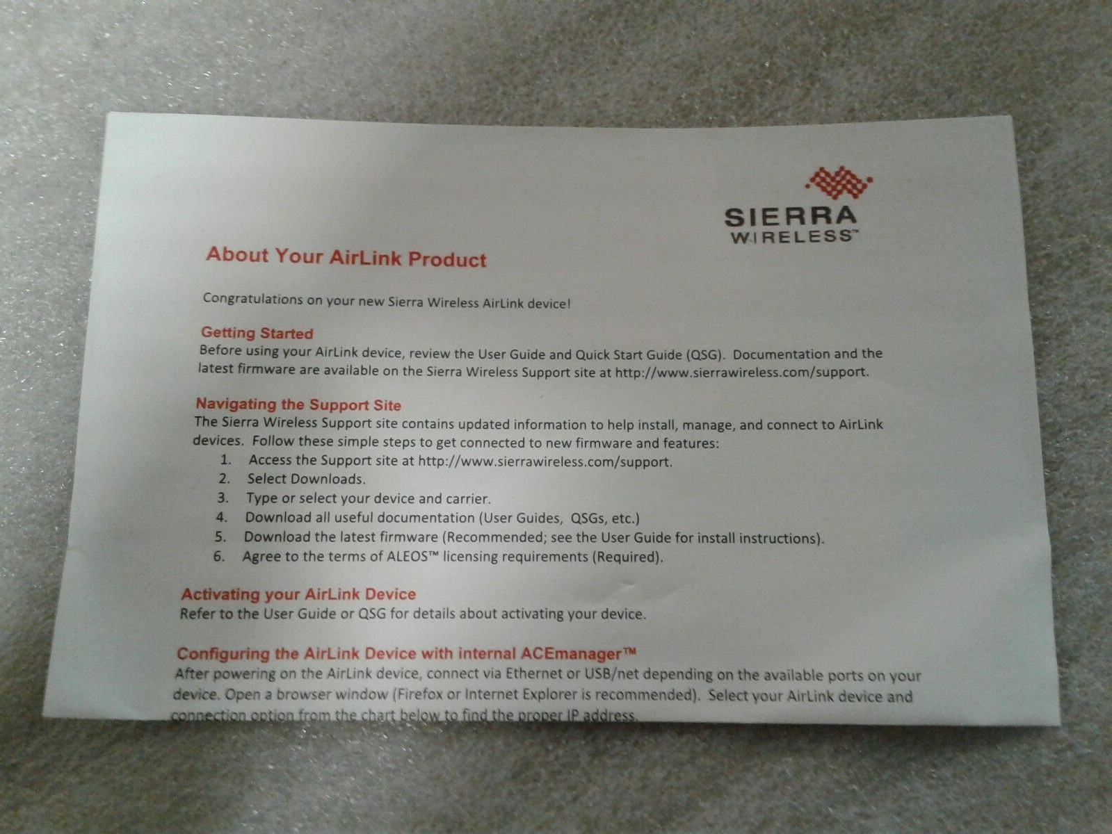 Sierra Wireless Airlink Raven XE V2221E-V Modem