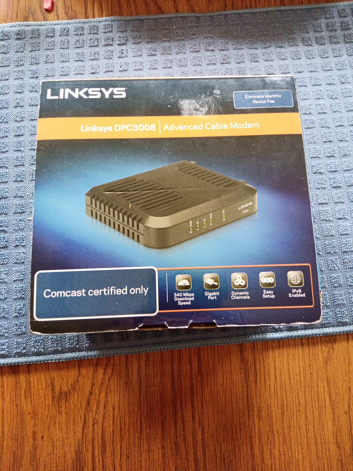 Linksys Cable Modem DOCSIS (DPC3008-CC) 348.16 Mbps NEW Opened To Verify Parts