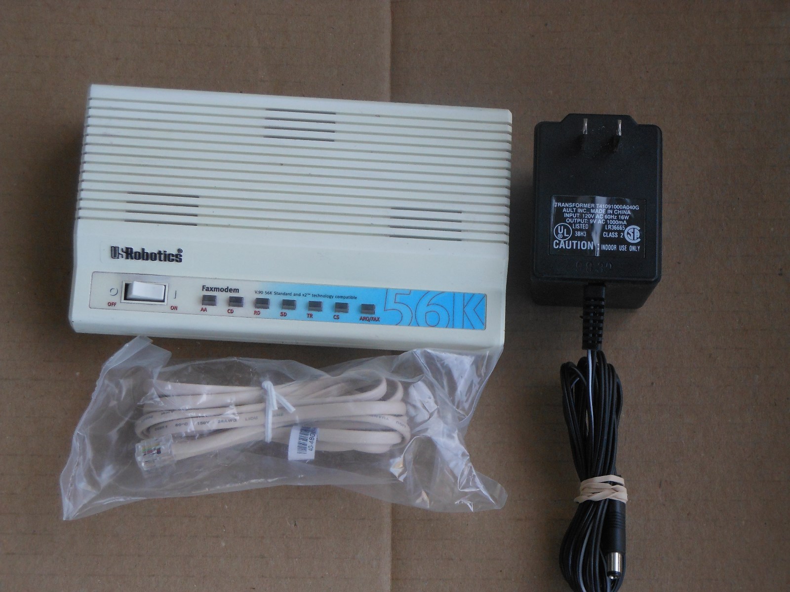“TESTED” U.S. ROBOTICS USR5686-03 56k V.90 External Data Fax Modem 005686-03