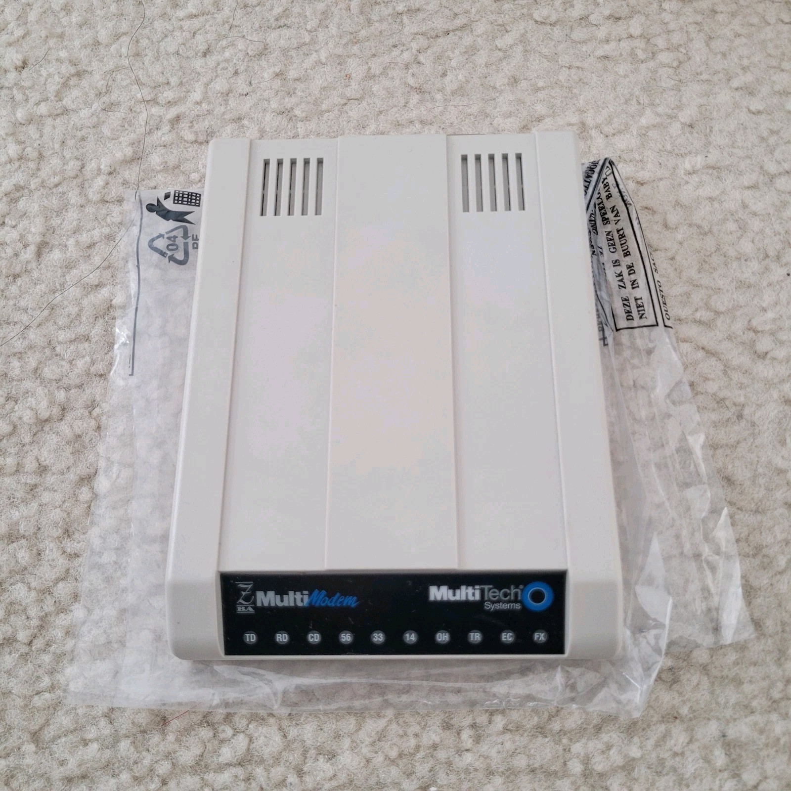 Multitech Systems Multi Modem Model: MT5634ZBA 56Kbps Data/Fax with accessories.