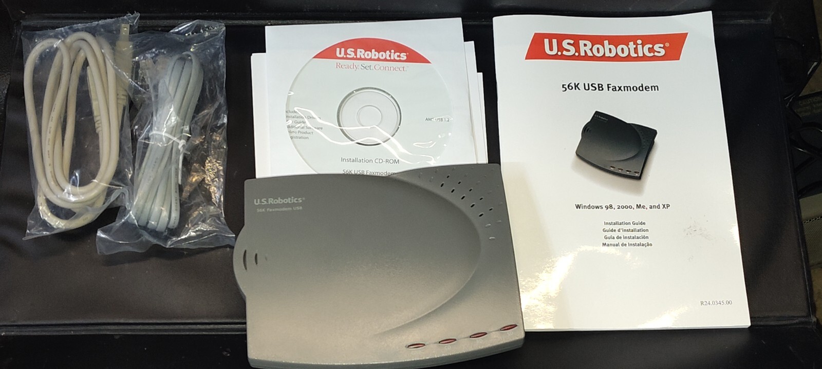 U.S. Robotics 56K Fax Modem USB V.92 V.90 56K ITU Standard RJ-11 USR5600A