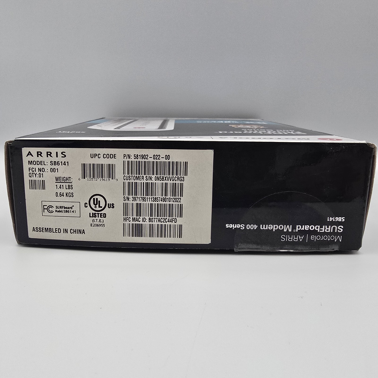 Motorola Arris SURFboard Modem 400 Series SB6141 343 Mbps DOCSIS 3.0 Ethernet